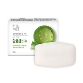 MUKUNGHWA NATURAL BEAUTY Aloe Herbal Soap 90gx8EA – Refreshing Aloe Scent with 7 Botanical Extracts | Gentle Plant-Based Cleanser for Smooth & Lively Skin _ Made in KOREA